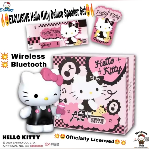 Hello Kitty Other - EXCLUSIVE - Hello Kitty Deluxe Wireless Bluetooth Speaker Set